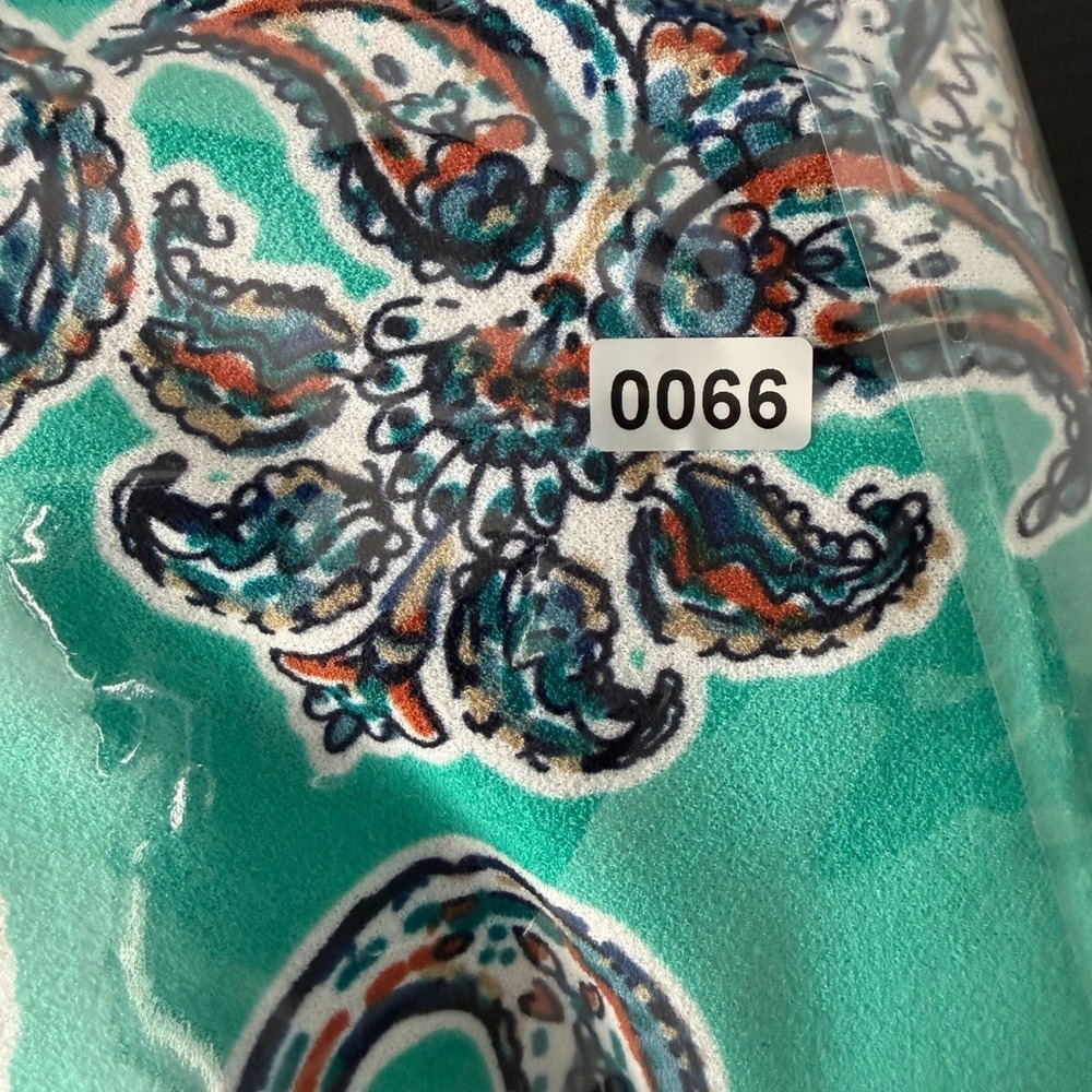 Sami & Jo Womens XL Teal Green Paisley Print Pencil Skirt Stretch Knee Length - Picture 10 of 10